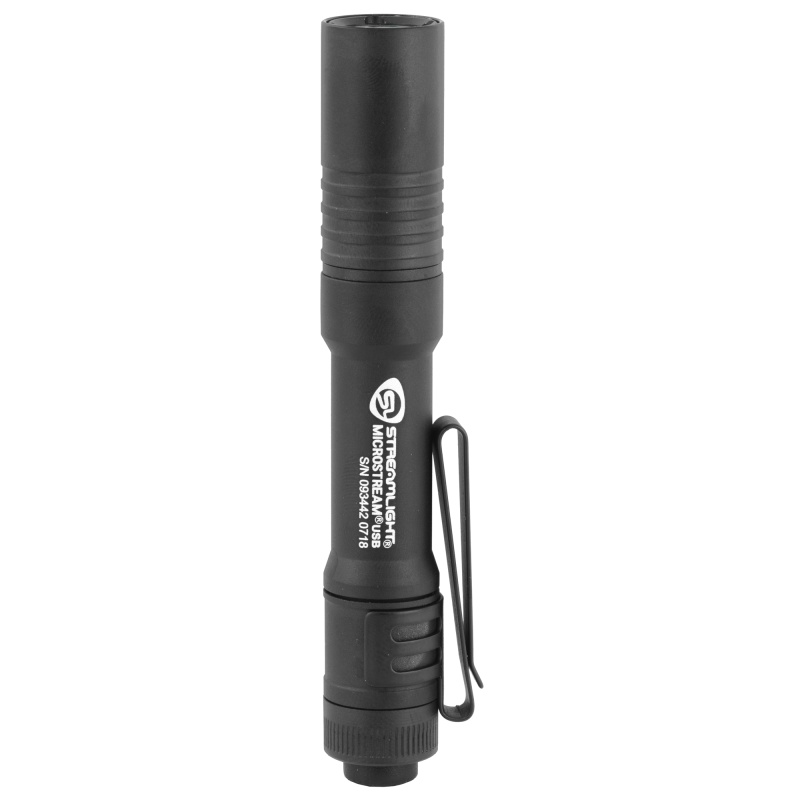 Streamlight, Microstream, Flashlight, 250 Lumens, Usb Charging Cord, Black