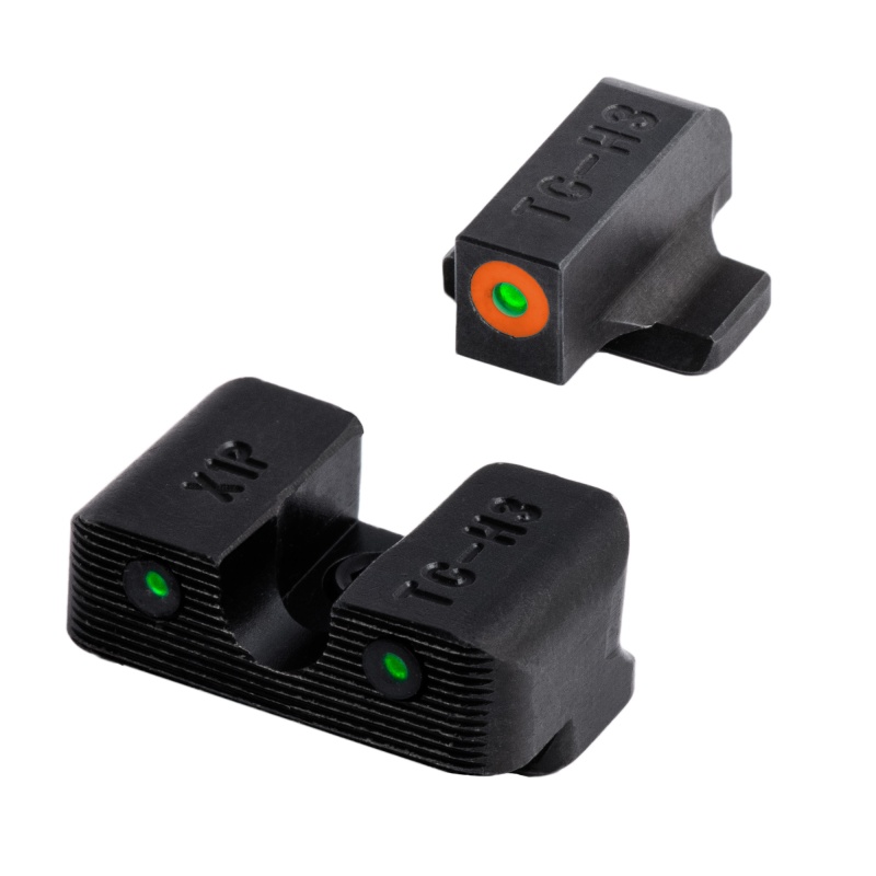 Truglo, Tritium Pro, Sight Set, For Springfield Xd, Green Tritium, Orange Ring On Front Sight