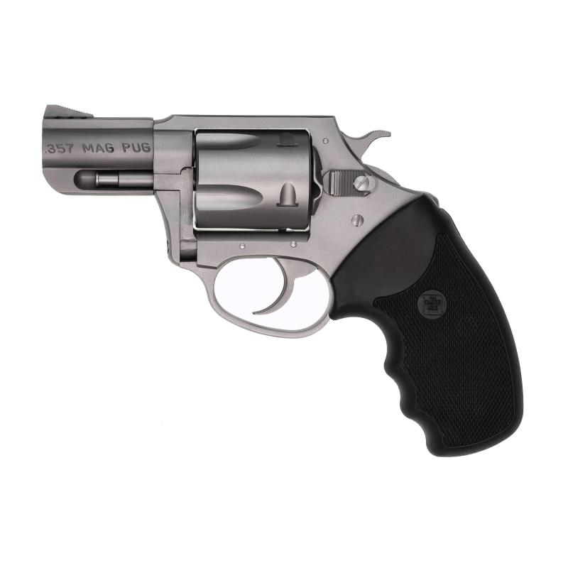 Charter Arms, Mag Pug, Revolver, 357 Magnum, 2.2" Ported Barrel, Steel, Stainless Finish, Silver, Rubber Grips, Fixed Sights, 5 Rounds