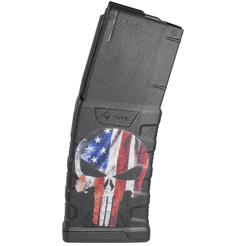 Mission First Tactical, Magazine, 223 Remington/5.56 Nato, Fits Ar-15, 30 Rounds, American Punisher