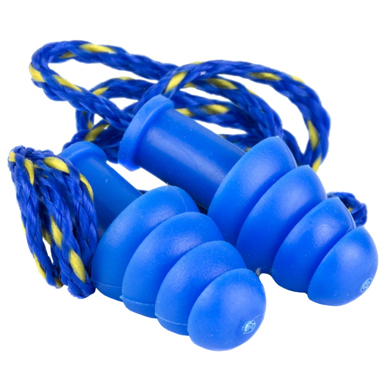 Walker's, Ear Plug, Rubber Corded, Blue, 1 Pair