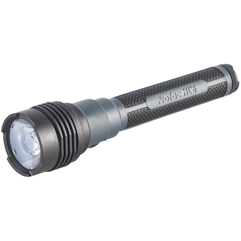 Streamlight, Protac Hl 6, 5300 Lumens, 2 Hour Runtime, Black, Includes (2) Streamlight Sl-B48 Protected Li-Ion Usb-C Rechargeable Battery Packs, 120V Usb Adapter, "Y" Usb-C Cord And Wrist Lanyard