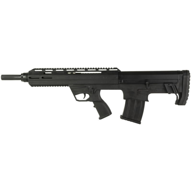 Tokarev Shotguns, Tbp 12P, Semi-Automatic, Bullpup, 12 Gauge, 3" Chamber, 18.5" Barrel, Black, Matte Finish, Black, Polymer Grips, Flip Up Iron Sights, Includes 3 Choke Tubes (F, M, Ic), 5 Rounds, 1 Magazine