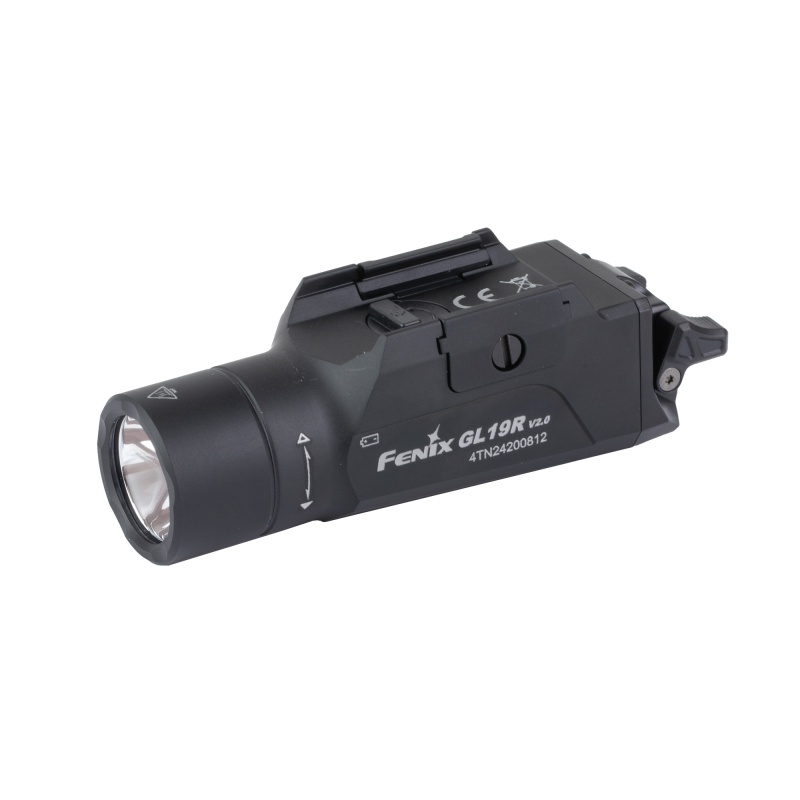 Fenix, Gl19r V2, Weapon Light, 1,200 Lumens, 3.7" Long, Fits Glock And 1913 Rails, Includes Rechargeable 18350 Battery And Usb Type-C Charging Cable