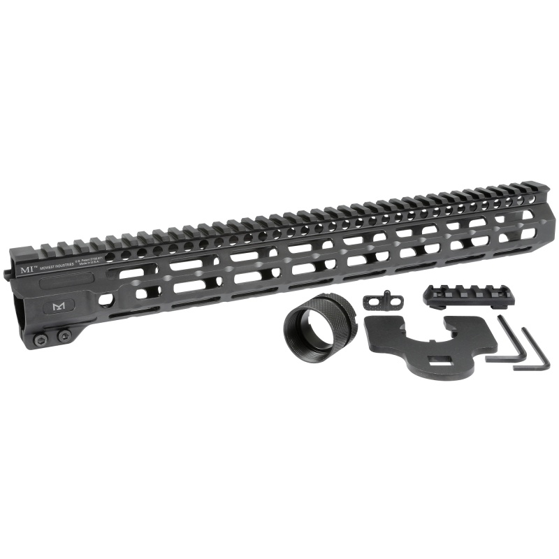 Midwest Industries, Combat Rail M-Lok Handguard, Fits Ar-15 Rifles, 15", Wrench Included, Black