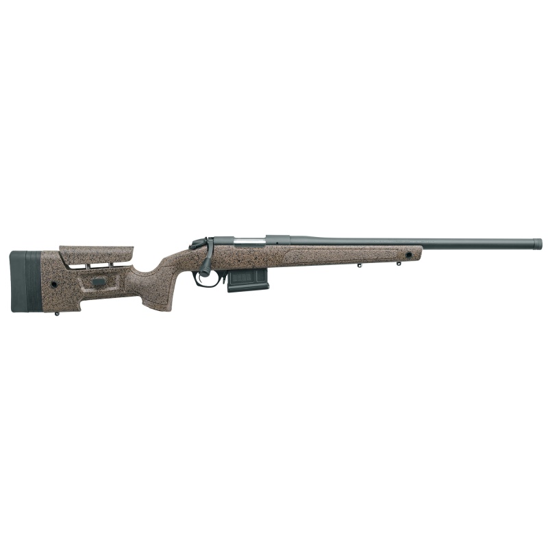 Bergara, B-14 Series Hmr Rifle, Bolt Action Rifle, 6.5 Creedmoor, 22" Barrel, Threaded 5/8X24, Cerakote Finish, Black, Black/Tan Hmr Synthetic Stock With Cheek Riser And Lop Spacers, 5 Rounds, Aics Style Detachable Magazine, Right Hand