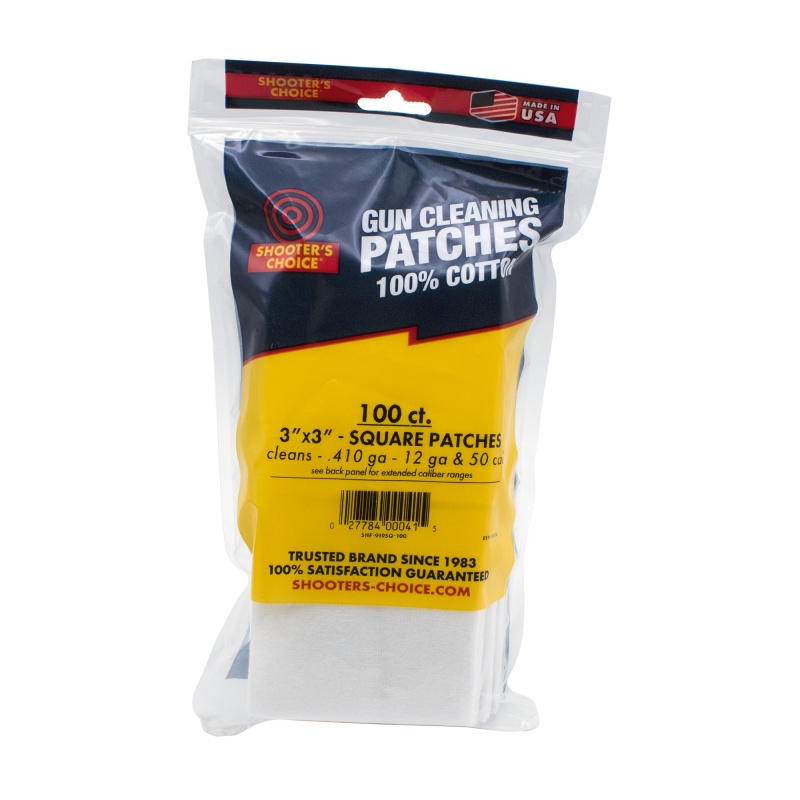 Otis Technology, 3" Square Cleaning Patch, 100 Pack