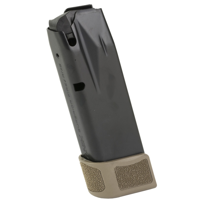 Canik, Mc9 Magazine, 9Mm, 15 Rounds, Fits Canik Mc9, Matte Finish, Black, Includes Flat Dark Earth Extension