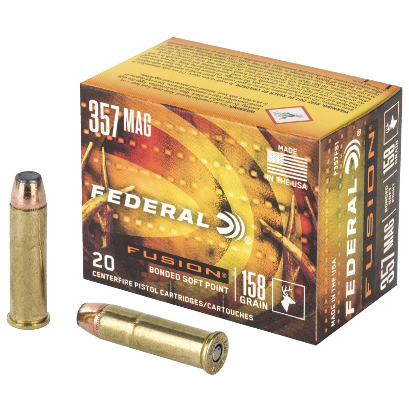 Federal, Fusion, 357Mag, 158 Grain, Hollow Point, 20 Round Box