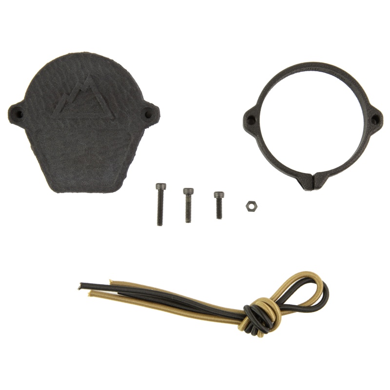 One Hundred Concepts, Ruggedized Rear Scopecap, Lens Cover, Fits 44.5-46.5Mm Rear Optics, Matte Finish, Black, Includes Shockcollar