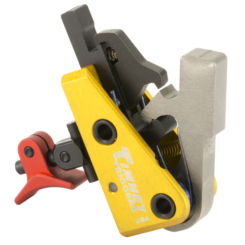 Timney Triggers, Ar Calvin Elite Trigger, 1.5Lb Pull Weight, Adjustable Shoe, Red Finish
