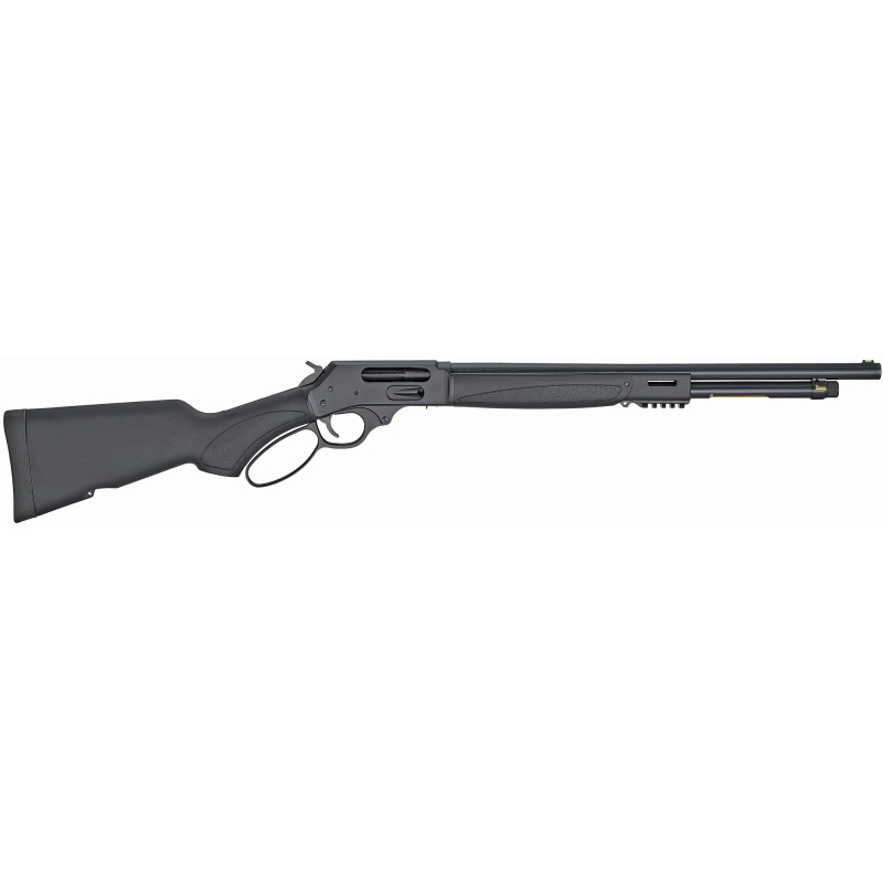 Henry Repeating Arms, Lever Action Shotgun X, 410 Bore, 2.5" Chamber, 20" Barrel, Blued Finish, Black Synthetic Stock, M-Lok, Large Loop Lever, Picatinny Rail, 5 Rounds, Brass Drilled And Tapped For A Weaver 63B Mount, Fiber Optic Front Sight