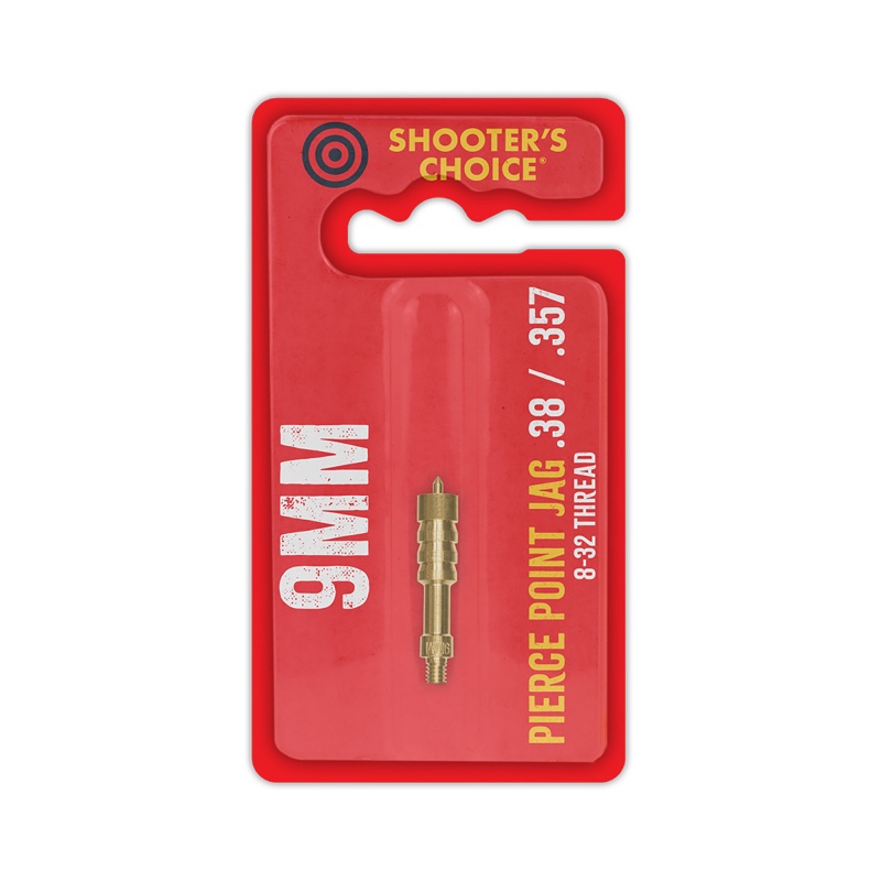Shooter's Choice, Shooters Choice, Pierce Point Jag, For 9Mm, 8-32 Threads, Brass