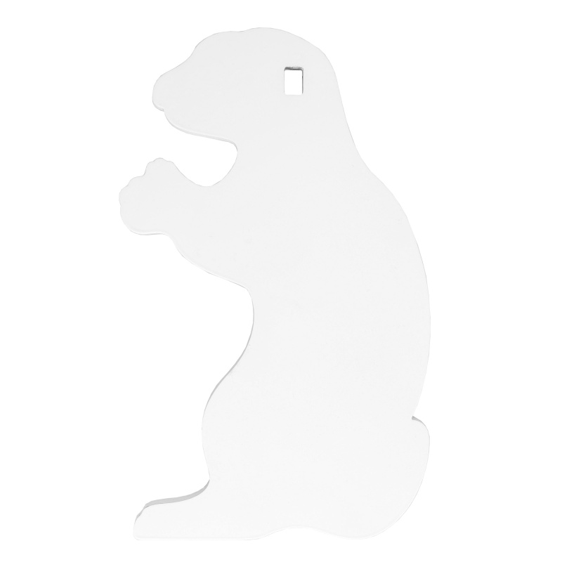 Birchwood Casey, Ar500 Gong, Gopher Silhouette Target, 3/8", 1-Hole, White