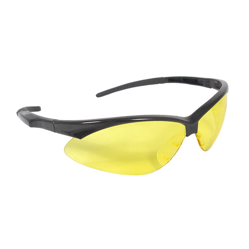 Radians Outback Glasses with Black Frame, Amber Lens and Cord