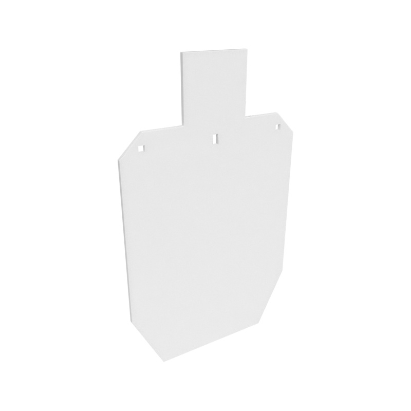 Birchwood Casey, Ar500 Gong, Full Ipsc Silhouette Target, Double Hang Hole, Powder Coat, White