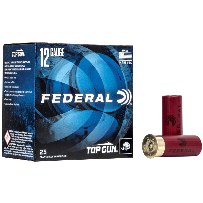 Federal Top Gun 12 Gauge 2.75" #8 1 1/8 Oz, 25 Round Box