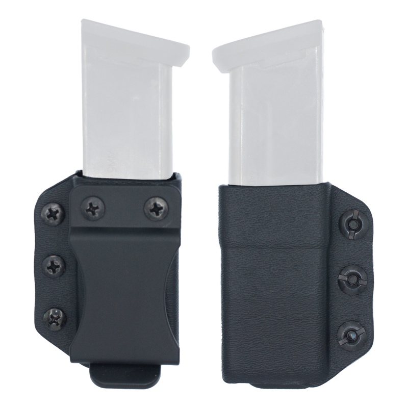 Desantis Gunhide, Persuader Mag Pouch, Inside/Outside Waistband, Fits Sig P365, Kimber R7, Hellcat, And Shield Plus Magazines, Ambidextrous, Matte Finish, Black