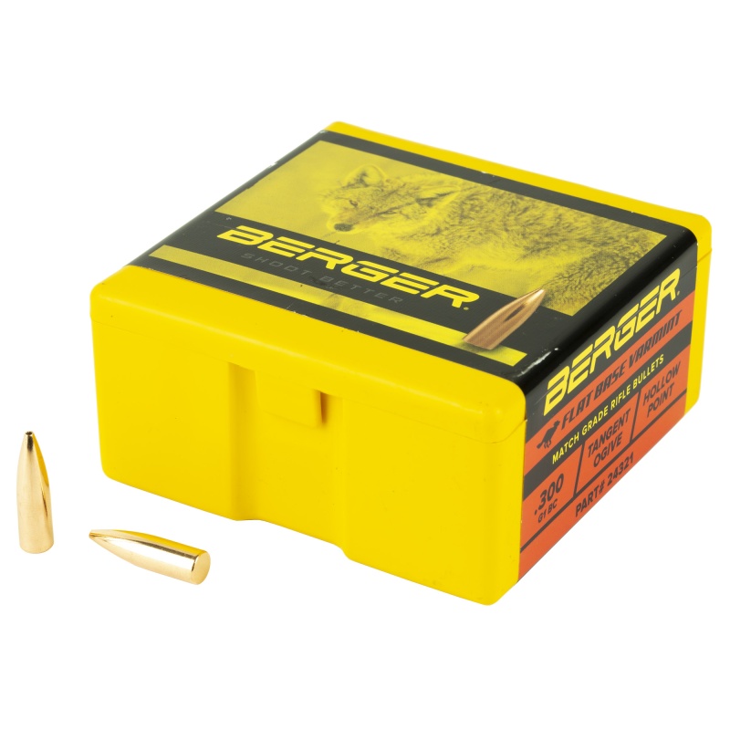 Berger Bullets, Fb Varmint. 243 Diameter, 6Mm/243 Winchester, 80 Grain, Flat Base Hollow Point, 100 Count