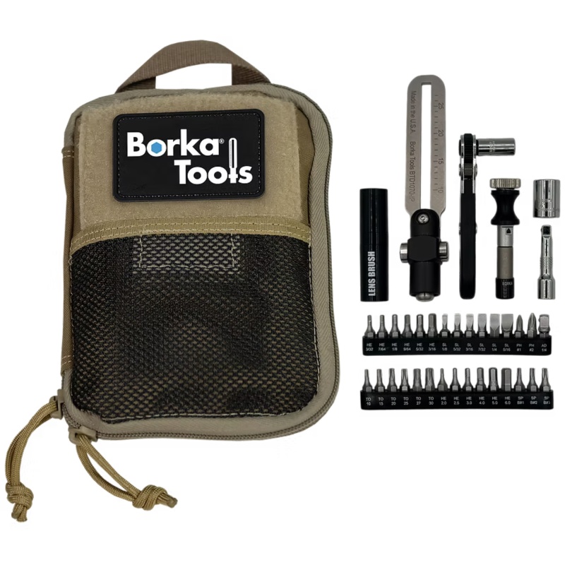 Borka, Standard Configuration, Adjustable Torque Driver Tool Kit, Silver, Includes Pouch