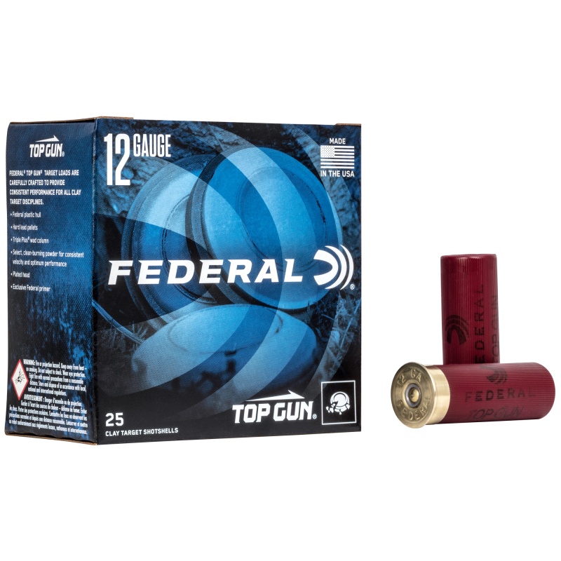 Federal, Top Gun, 12 Gauge 2.75", #8, 1 1/8 Oz, 25 Round Box