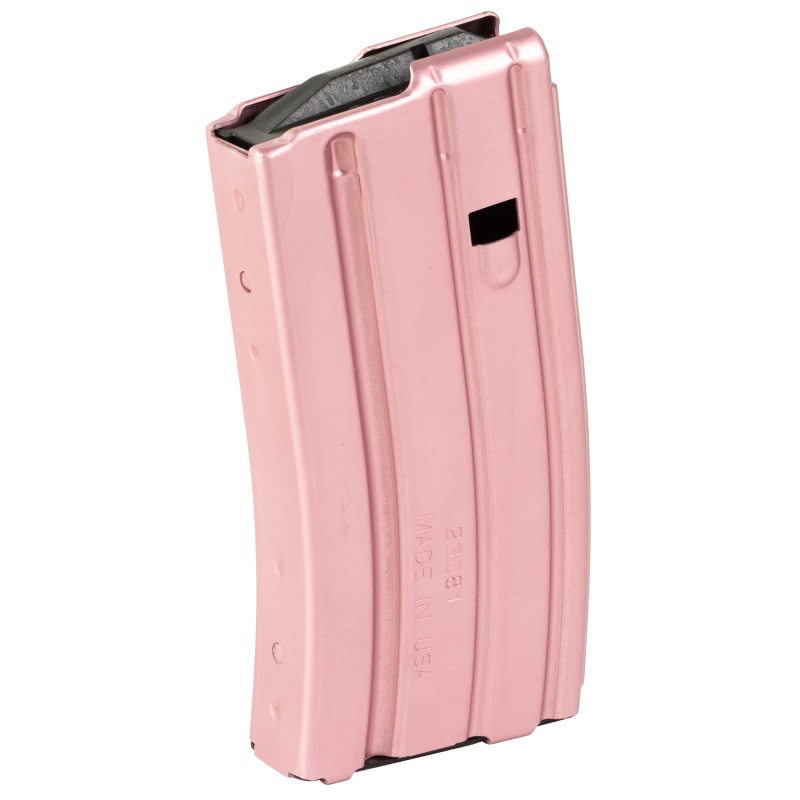 Duramag, Magazine, 223 Remington/5.56 Nato/300 Blackout, 20 Rounds, Fits Ar-15, Black Agf Follower, Aluminum, Pink