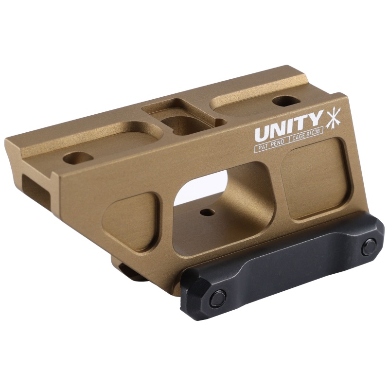 Unity Tactical, Fast Micro, Red Dot Mount, 2.26" Optical Height, Compatible With Compm4/Compm4s Footprint, Anodized Finish, Flat Dark Earth