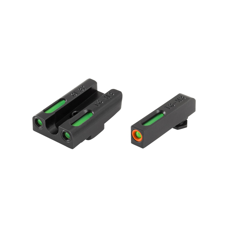 Truglo, Brite-Site Tfx Pro, Sight, Fits Glock 42 And 43, Tritium/Fiber-Optic, Day/Night Sight, 24/7 Brightness, Orange Ring On Front Sight