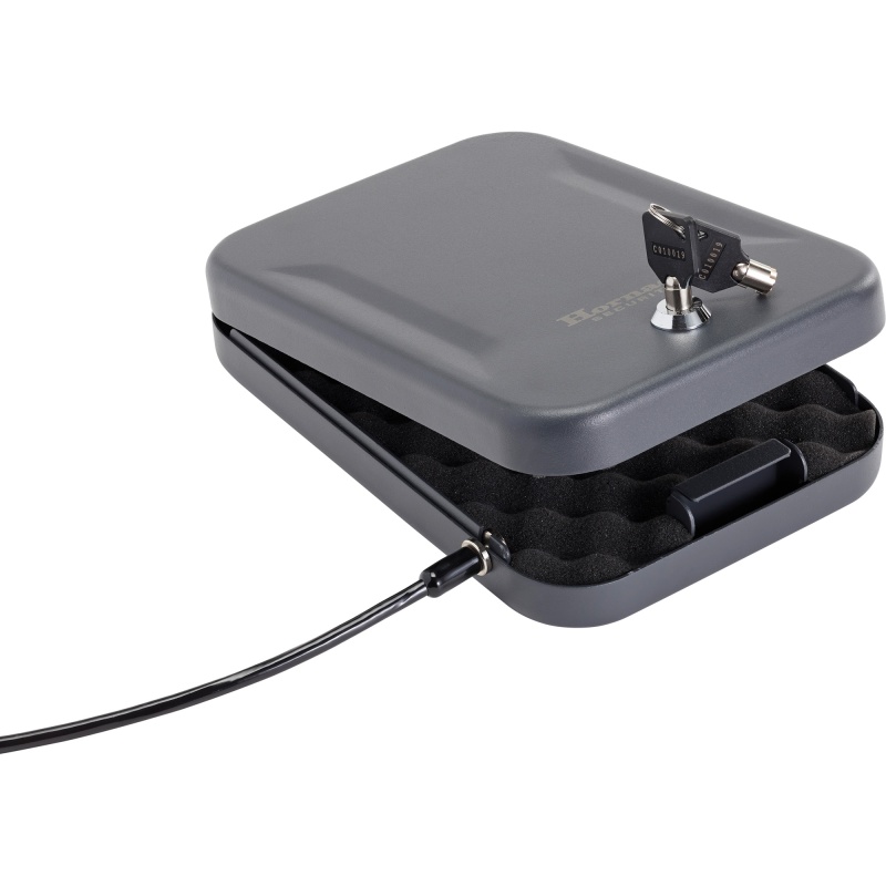 Hornady, Large Lock Box, Black Finish, With Lock, Key, & Cable