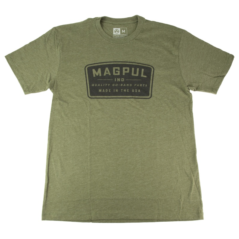 Magpul Industries, Go Bang Parts Patch, T-Shirt, Medium, Cotton Polyester Blend, Olive Drab Green