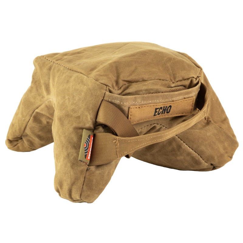 Birchwood Casey, Steady Shot Echo, Ultralight, Polymer Fill Shooting Bag, Waxed Canvas, Tan, Zippered Access Pocket, Large Handle, Sling Loop