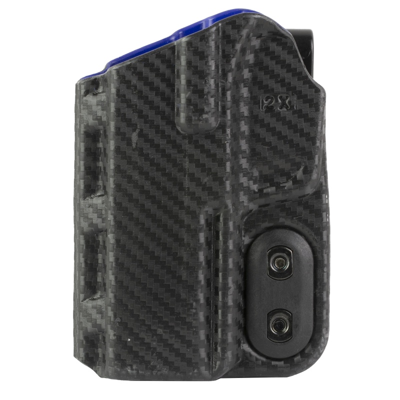 Desantis Gunhide, Slim-Tuk, Inside Waistband Holster, Fits Sig Sauer P365-Xmacro, Ambidextrous, Carbon Fiber Exterior Finish, Blue Kydex Interior