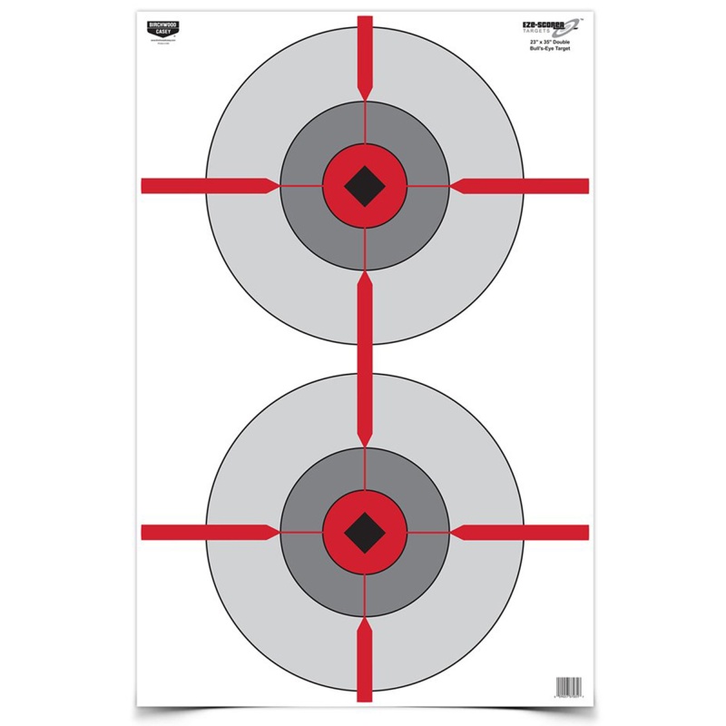 Birchwood Casey, Eze-Scorer Target, Double Bull's-Eye, 23X35, 100 Targets