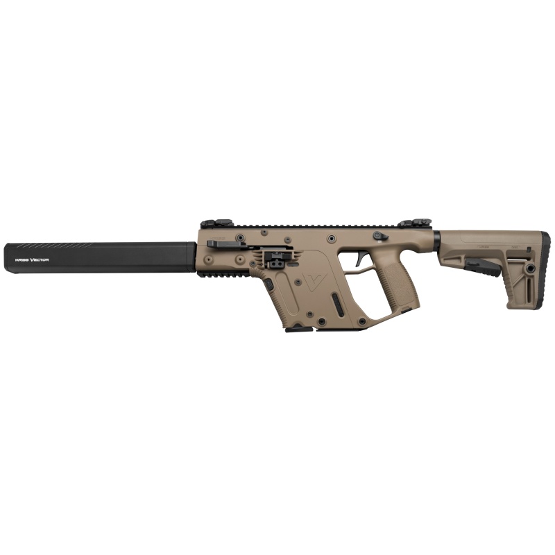 Kriss Usa, Inc, Vector Crb Gen Ii, Semi-Automatic Rifle, 45Acp, 16" Barrel, Cerakote Finish, Flat Dark Earth, Fixed Polymer Grip, 6-Position Adjustable Stock, Low-Profile Flilp-Up Sights, Ambidextrous Safety, 30 Rounds, 1 Magazine