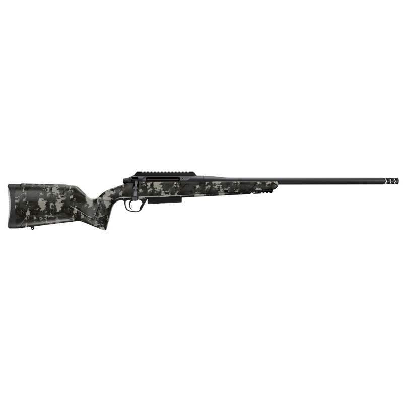 Christensen Arms, Evoke Hunter, Bolt Action Rifle, 6.5 Prc, 22", Rfr Muzzle Brake, Cerakote Finish, Black, Green Hybrid Hunter Stock, 0 Moa Rail, Triggertech Trigger, 5 Rounds, 1 Magazine