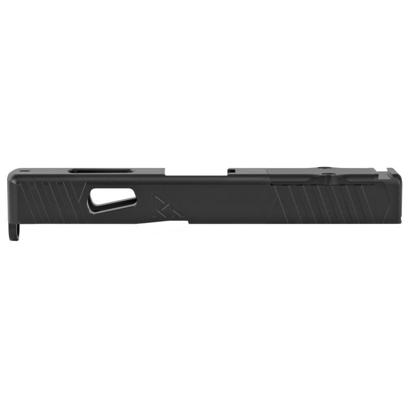 Rival Arms, Match Grade Upgrade Slide, Fits Glock 19 Gen 3, Rmr Cut Ready, Front And Rear Serrations, Satin Black Quench-Polish-Quench (Qpq) Finish
