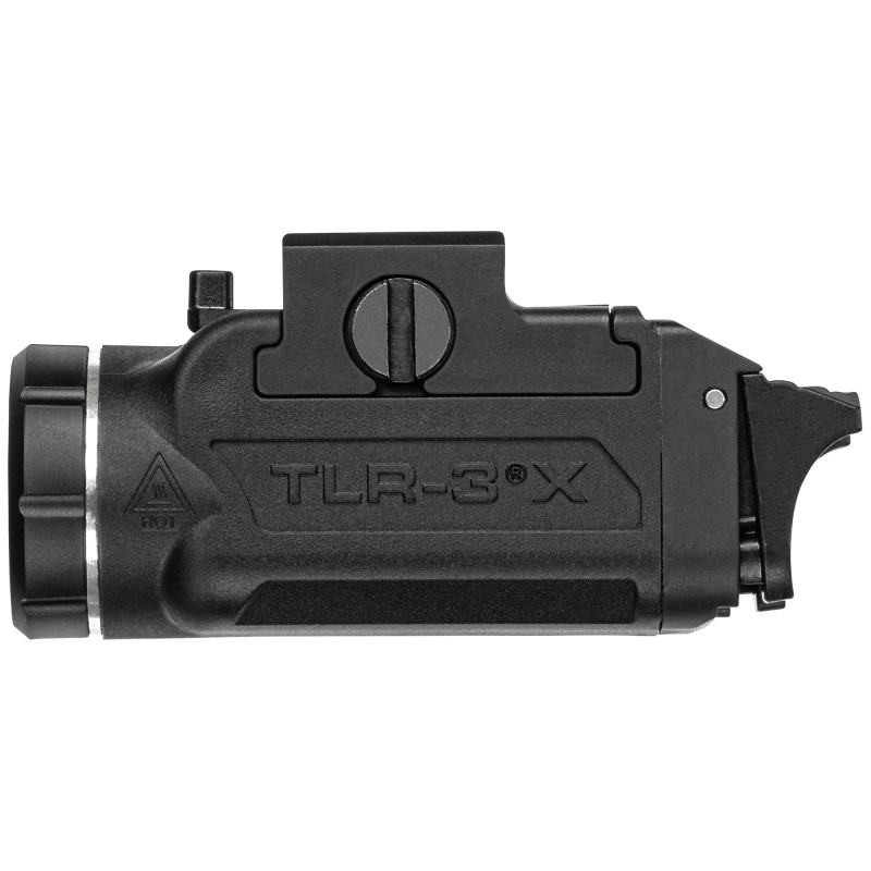 Streamlight, Tlr-3X, Compact Multi-Fuel Weapon Light, Fits 1913 Picatinny Rail, Matte Finish, Black, 500 Lumens And 6,500 Candela, Includes Mounting Kit With Key, Paddles, Multi-Tool And (1)-Sl-B9 Rechargeable Battery Pack