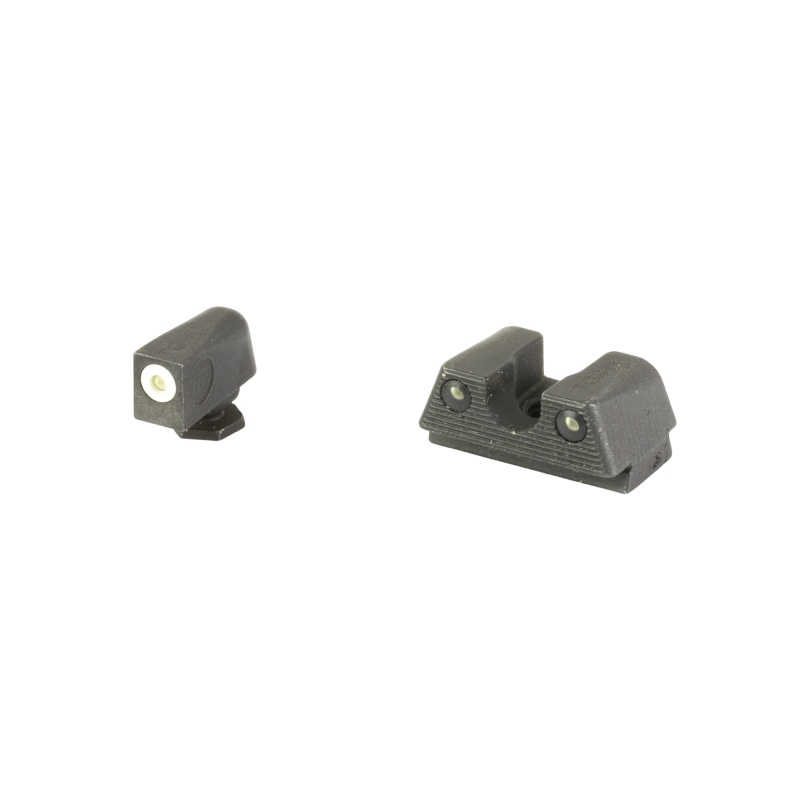 Truglo, Tritium X, Sight Set, Fits Glock 42 And 43, Green Tritium, White Ring On Front Sight