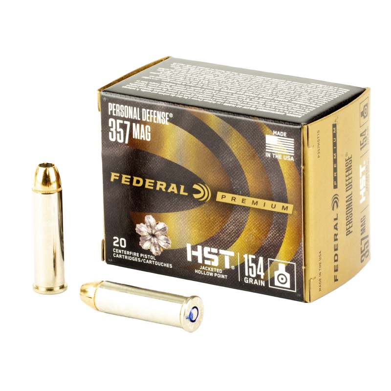 Federal, 357 Magnum, 154 Grain, Jacketed Hollow Point, 20 Round Box