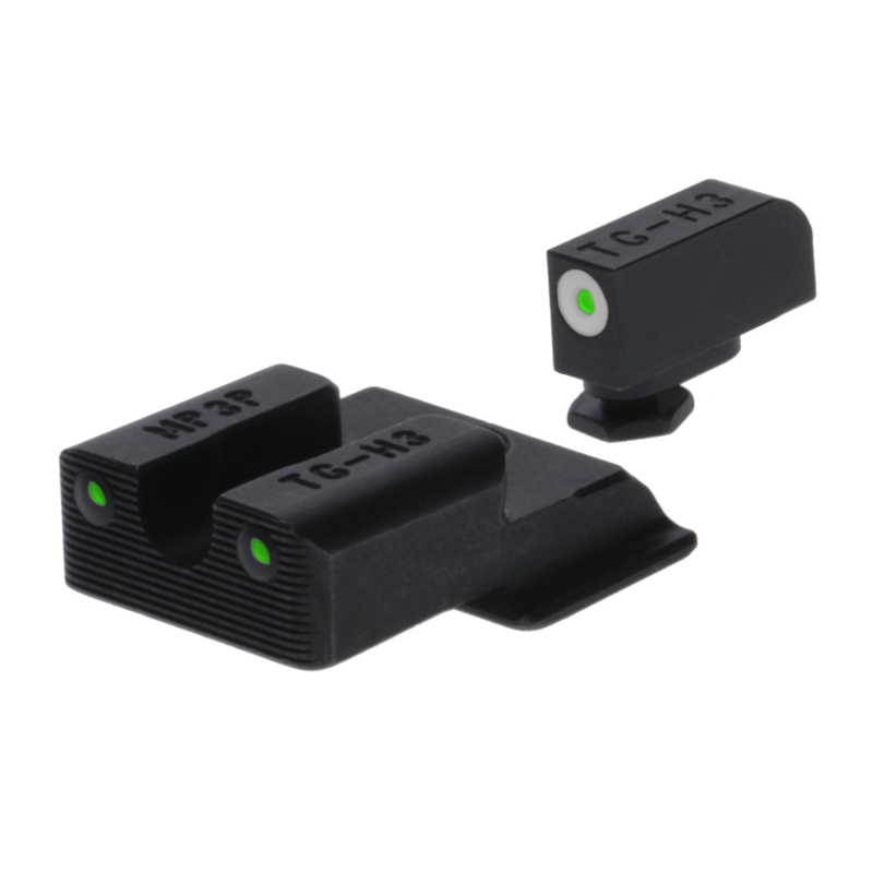 Truglo, Tritium Pro, Sight Set, For S&W Ez 380, Green Tritium, White Ring On Front Sight