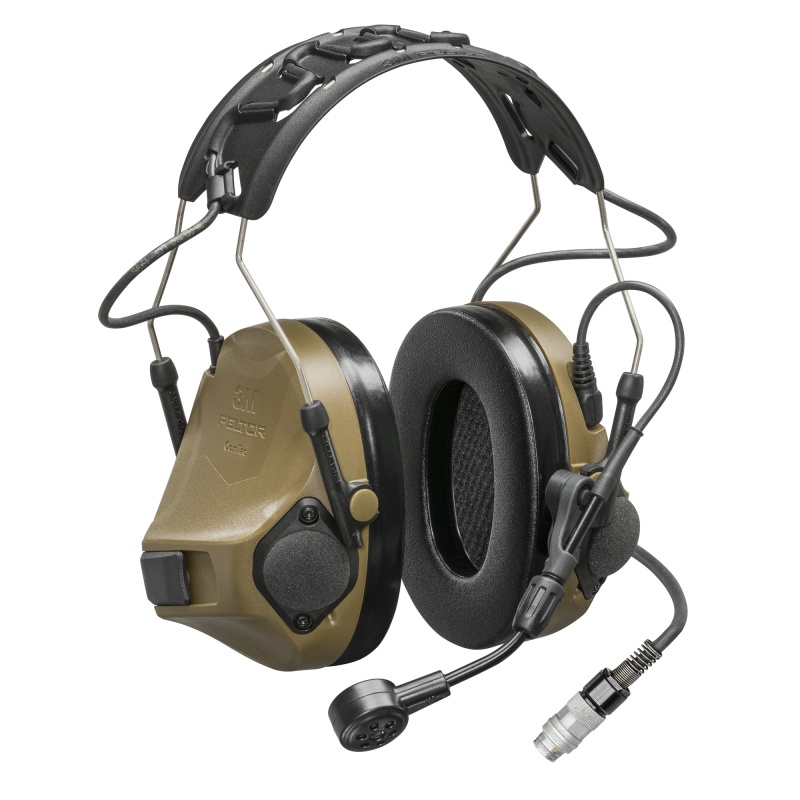 3M/Peltor, Comtac Viii, Hearing Defender, Electronic Earmuff, Matte Finish, Coyote Brown, No Lead Included