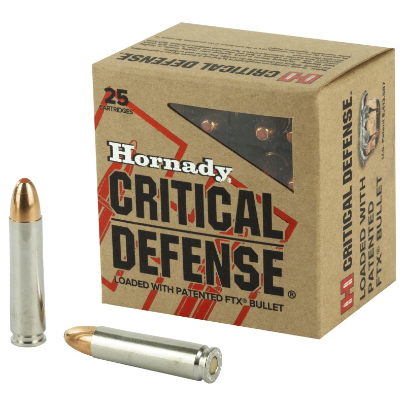 Hornady, Critical Defense, 30 Carbine, 110 Grain, Flextip, 25 Round Box
