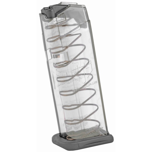 Elite Tactical Systems Group, Elite Tactical Systems Group, Magazine, 9Mm, 10 Rounds, Fits Glock 43X, All Generations, Polymer, Clear
