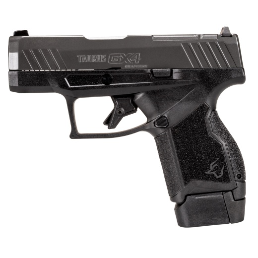 Taurus Usa, Gx4, Taurus Optic Ready Option, Striker Fired, Semi-Automatic, Polymer Frame Pistol, Micro-Compact, 9Mm, 3" Barrel, Cerakote Finish, Black Frame, Graphene Gray Slide, Optic Ready, Adjustable Sights, 2 Magazines, (1)-11 Round And (1)-13 Round