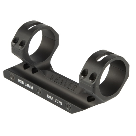 Weaver, Msr Mount, 34Mm, Aluminum, Fits Picatinny, Matte Finish, Black