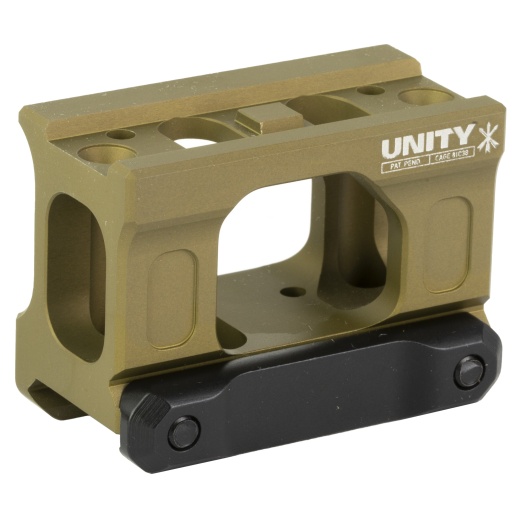 Unity Tactical, Fast Micro, Red Dot Mount, 2.26" Optical Height, Compatible With Compm5s, Compm5b, Duty Rds Footprints, Anodized Finish, Flat Dark Earth