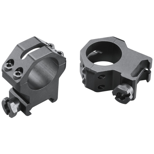 Weaver, 4 Hole Tactical, 1 Extra High Rings, Picatinny, Matte Finish, Black