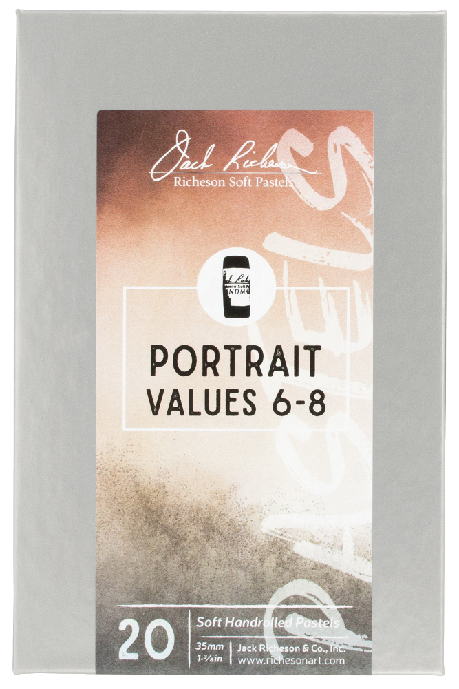 Richeson Soft Handrolled Pastels Set Of 20 - Color: Portrait Values 6-8