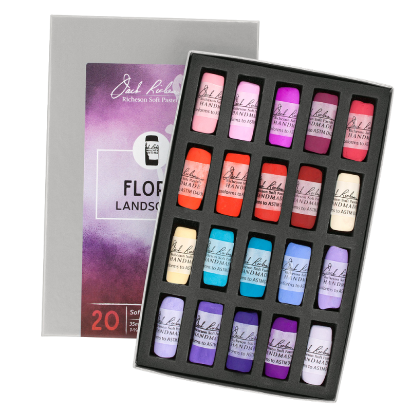 Richeson Soft Handrolled Pastels Set Of 20 - Color: Flora Landscape