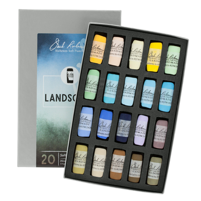 Richeson Soft Handrolled Pastels Set Of 20 - Color: Landscape